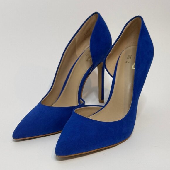Mix No. 6 Electric Blue Suede Pumps Heels Stilletos Size 7.5 - Picture 2 of 7
